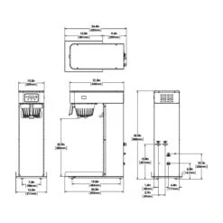 BUNN® Bunn 52000.0301 ITB Infusion Dual Dilution Single Tea Brewer - 120V -Coffee Drinks Shop 52000.9997 itb dd sht3 i 3 1 1