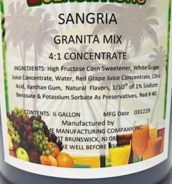 Tropical Sensations - Red Sangria Frozen Granita Mix, 1 Bottle 64 Oz -Coffee Drinks Shop 71fcupgm9dl. sx679 1