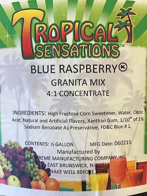 Tropical Sensations - Blue Raspbery Granita Mix, 1 Bottle 64 Oz 5 Tropical Sensations - Blue Raspbery Granita Mix, 1 Bottle 64 Oz - Image 3
