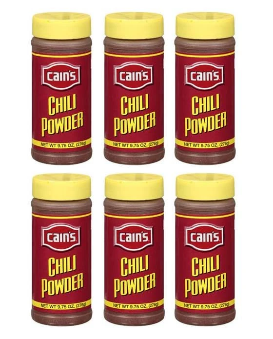 Cain's Chili Powder, 6 Bottle (9.75 Oz Each) 3 Cain's Chili Powder, 6 Bottle (9.75 Oz Each)