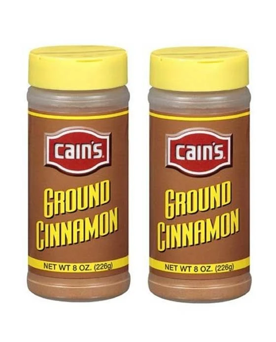 Cain's Ground Cinnamon (2 Bottle/8 Oz Each)