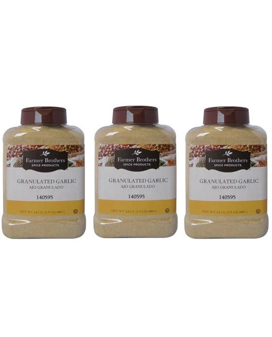 Farmer Brothers Granulated Garlic (3 Bottles/1.5 Lb Ea.) 3 Farmer Brothers Granulated Garlic (3 Bottles/1.5 Lb Ea.)
