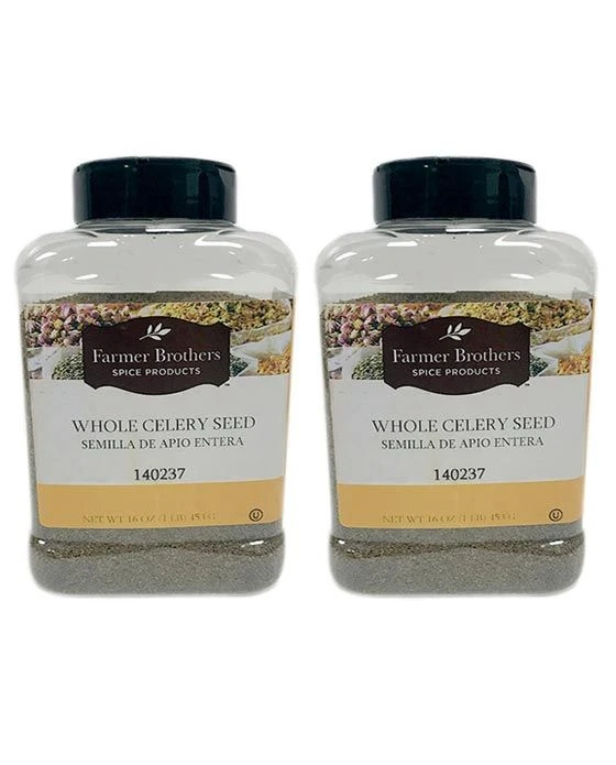 Farmer Brothers Whole Celery Seed (2 Bottles/1 Lb Ea.)