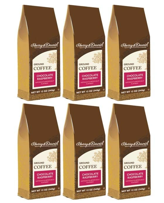 Harry & David Chocolate Raspberry Ground Coffee, 6 Bags (12 Oz Each) 3 Harry & David Chocolate Raspberry Ground Coffee, 6 Bags (12 Oz Each)