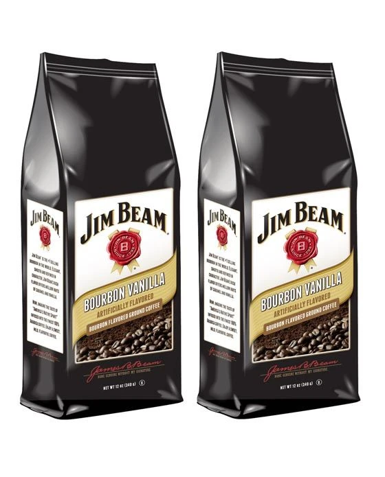 Jim Beam Bourbon Vanilla Bourbon Flavored Ground Coffee, 2 Bags (12 Oz Ea.) 3 Jim Beam Bourbon Vanilla Bourbon Flavored Ground Coffee, 2 Bags (12 Oz Ea.)