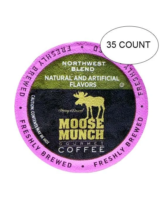Moose Munch Coffee By Harry & David, Northwest Blend, 35 Single Serve Cups 3 Moose Munch Coffee By Harry & David, Northwest Blend, 35 Single Serve Cups