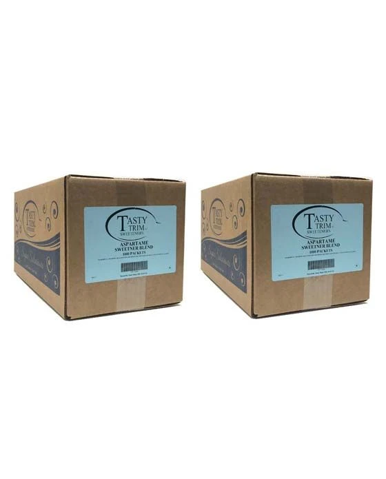 Tasty Trim Aspartame (Blue Sugar Substitute), 2 Boxes (1,000 Packets Ea.) 3 Tasty Trim Aspartame (Blue Sugar Substitute), 2 Boxes (1,000 Packets Ea.)