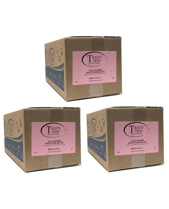 Tasty Trim Saccharin (Pink Sugar Substitute), 3 Boxes (2,000 Packets Ea.) 3 Tasty Trim Saccharin (Pink Sugar Substitute), 3 Boxes (2,000 Packets Ea.)