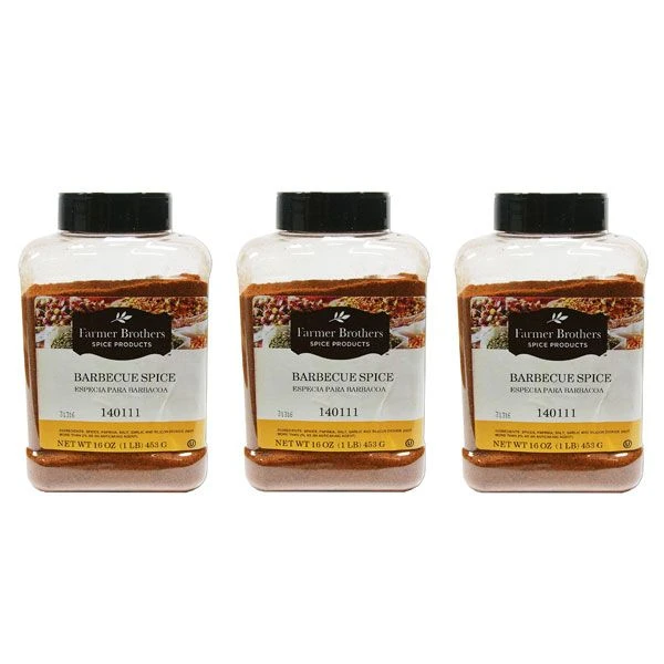 Farmer Brothers Barbecue Spice, Blend (3 Bottle/1 Lb Each) 3 Farmer Brothers Barbecue Spice, Blend (3 Bottle/1 Lb Each)