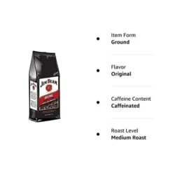 Jim Beam Original Bourbon Flavored Ground Coffee, 3 Bags (12 Oz Ea.) 6 Jim Beam Original Bourbon Flavored Ground Coffee, 3 Bags (12 Oz Ea.) -Coffee Drinks Shop bourbon1 2