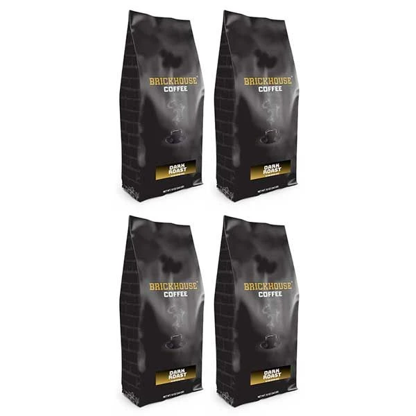 Brickhouse Ground Coffee, Dark Roast, 4/12 Oz Bags 3 Brickhouse Ground Coffee, Dark Roast, 4/12 Oz Bags