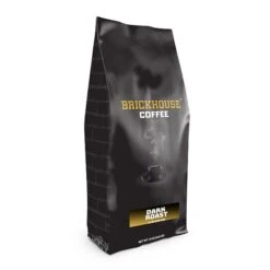 Brickhouse Ground Coffee, Dark Roast, 2/12 Oz Bags -Coffee Drinks Shop brickhouse ground coffee dark roast 12oz bag 1