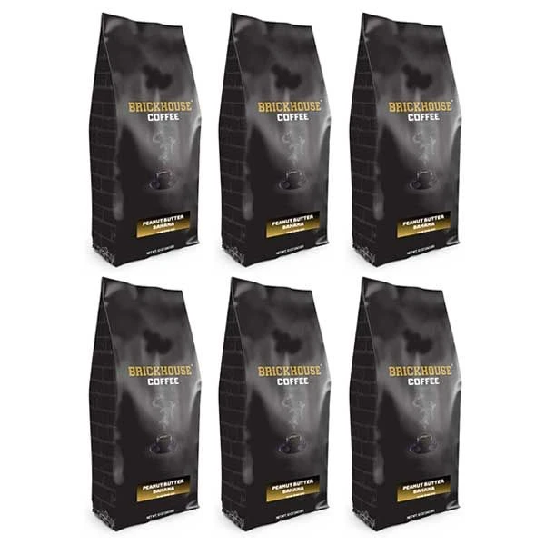 Brickhouse Ground Coffee, Peanut Butter Banana, 6/12 Oz Bags 3 Brickhouse Ground Coffee, Peanut Butter Banana, 6/12 Oz Bags