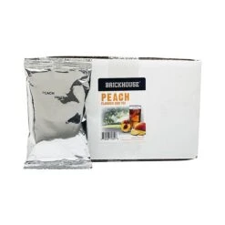 Brickhouse Peach Flavored Iced Tea, 24/3 Oz Packets, Loose Leaf With Filters -Coffee Drinks Shop brickhouse peach flavored iced tea 24 3oz