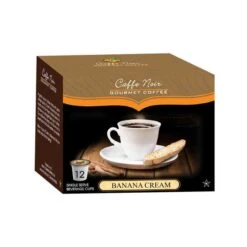Caffe Noir Gourmet Coffee Banana Cream, Single Serve Beverage Cups, 6 Box 12 Count Each -Coffee Drinks Shop caffe noir gourment coffee banana cream 12 ct
