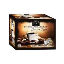 Caffe Noir Gourmet Coffee Chocolate Peanut Butter, Single Serve Beverage Cups, 6 Box 12 Count Each -Coffee Drinks Shop caffe noir gourment coffee chocolate peanut butter 12 ct