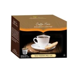 Caffe Noir Gourmet Coffee Southern Pecan, Single Serve Beverage Cups, 6 Box 12 Count Each -Coffee Drinks Shop caffe noir gourment coffee southern pecan 12 ct 1