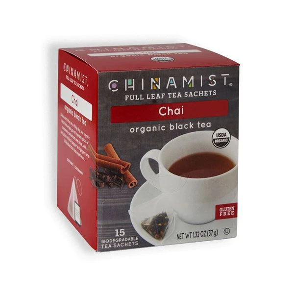 China Mist - Chai Organic Black Full Leaf Tea Sachet, 4 Boxes 15 Count Each 4 China Mist - Chai Organic Black Full Leaf Tea Sachet, 4 Boxes 15 Count Each - Image 2