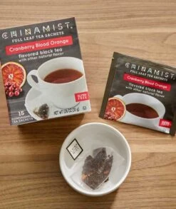 China Mist - Cranberry Blood Orange Organic Black Full Leaf Tea Sachet, 6 Boxes 15 Count Each -Coffee Drinks Shop china mist cranberry blood orange organic black full leaf tea sachet 15 count 2 1