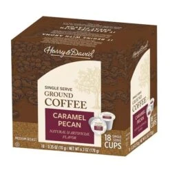 Harry & David Caramel Pecan Single Serve Coffee, 4/18 Count -Coffee Drinks Shop harry david caramel pecan medium roast single serve coffee 1
