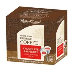Harry & David Chocolate Raspberry Single Serve Cups, 4/18 Count -Coffee Drinks Shop harry david chocolate raspberry single serve cups 1 box 1
