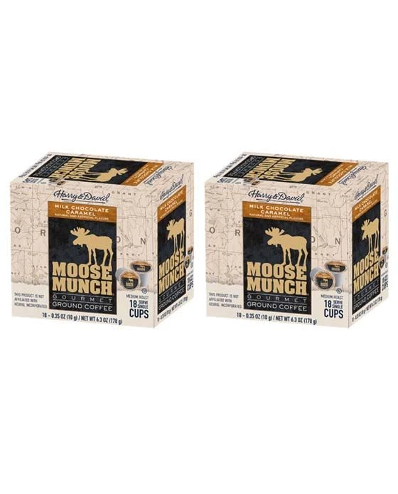 Harry & David Milk Chocolate Caramel Moose Munch Single-Serve Coffee 2/18 Count 4 Harry & David Milk Chocolate Caramel Moose Munch Single-Serve Coffee 2/18 Count - Image 2