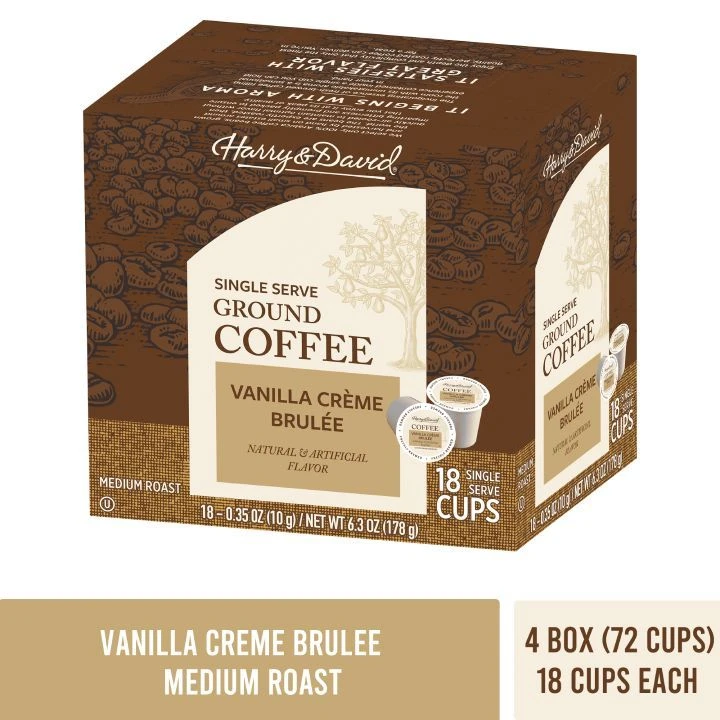 Harry & David Vanilla Creme Brulee Single Serve Coffee, 4/18 Count 4 Harry & David Vanilla Creme Brulee Single Serve Coffee, 4/18 Count - Image 2