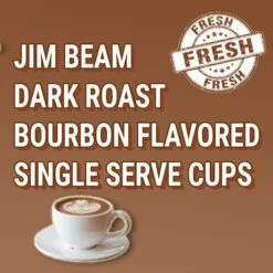 Jim Beam Dark Roast Bourbon Flavored Single Serve Cups, 18 Cups -Coffee Drinks Shop jbbourbonsingleserves 2