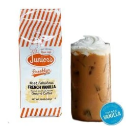 Junior's Most Fabulous French Vanilla Ground Coffee, 12 Oz Bag -Coffee Drinks Shop juniorsfrenchvaniila