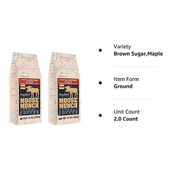 Harry & David Moose Munch Maple Brown Sugar Ground Gourmet Coffee 2 Bags 4 Harry & David Moose Munch Maple Brown Sugar Ground Gourmet Coffee 2 Bags - Image 2
