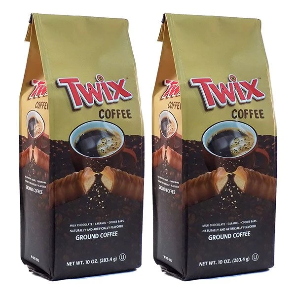 Twix Milk Chocolate, Caramel And Cookie Bars, Naturally And Artificially Flavored Ground Coffee, 2/10 Oz Bag 3 Twix Milk Chocolate, Caramel And Cookie Bars, Naturally And Artificially Flavored Ground Coffee, 2/10 Oz Bag
