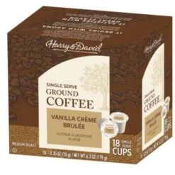 Harry & David Coffee Combo, Breakfast Blend, Vanilla Creme Brulee 2/18 Ct Boxes -Coffee Drinks Shop vanillacremebruclee